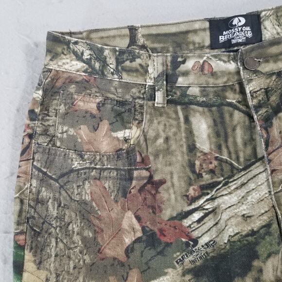Mossy Oak camo jeans men's 36x32 cotton green brown break up Infinity outdoor - Picture 3 of 12